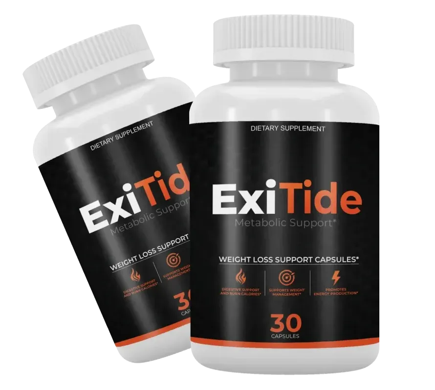 ExiTide bottle with 30 vegan capsules — plant-based formula for metabolism, digestion and weight support